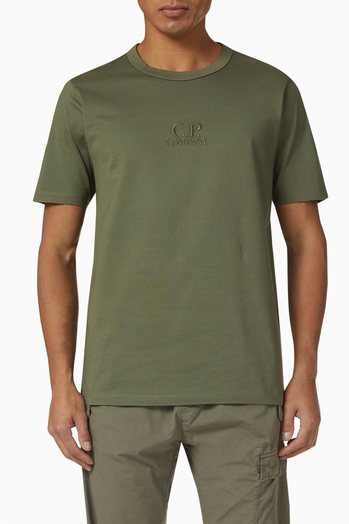 

Logo T-shirt in 30/2 Mercerized Cotton Jersey, Green