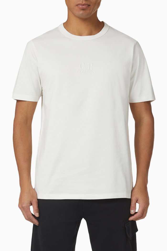 

Logo T-shirt in 30/2 Mercerized Cotton Jersey, Neutral
