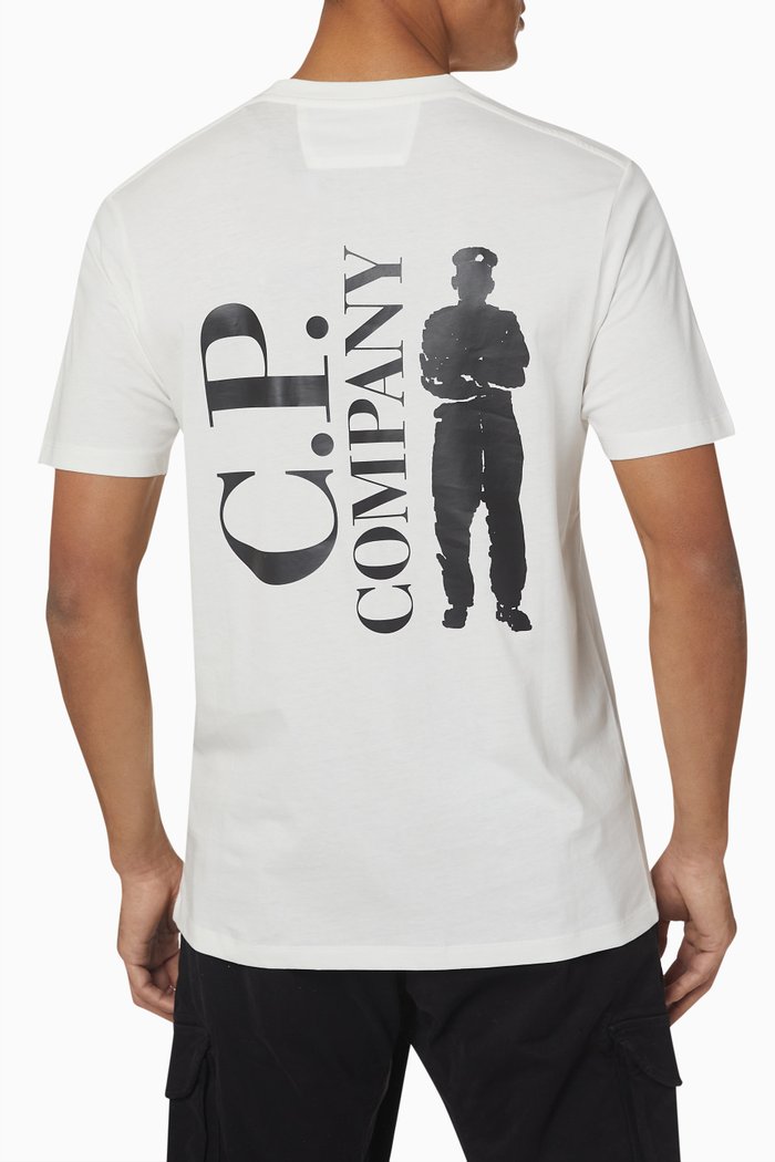

Logo Print T-shirt in 30/1 Cotton Jersey, Neutral