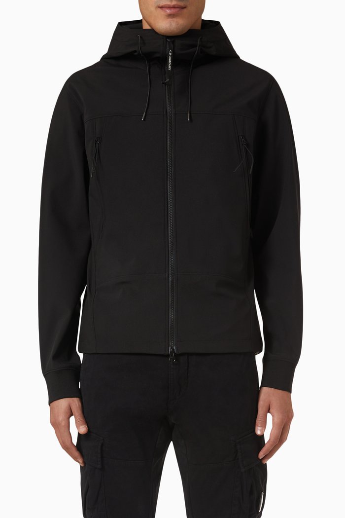 

C.P. Shell-R Goggle Jacket in Recycled Nylon, Black