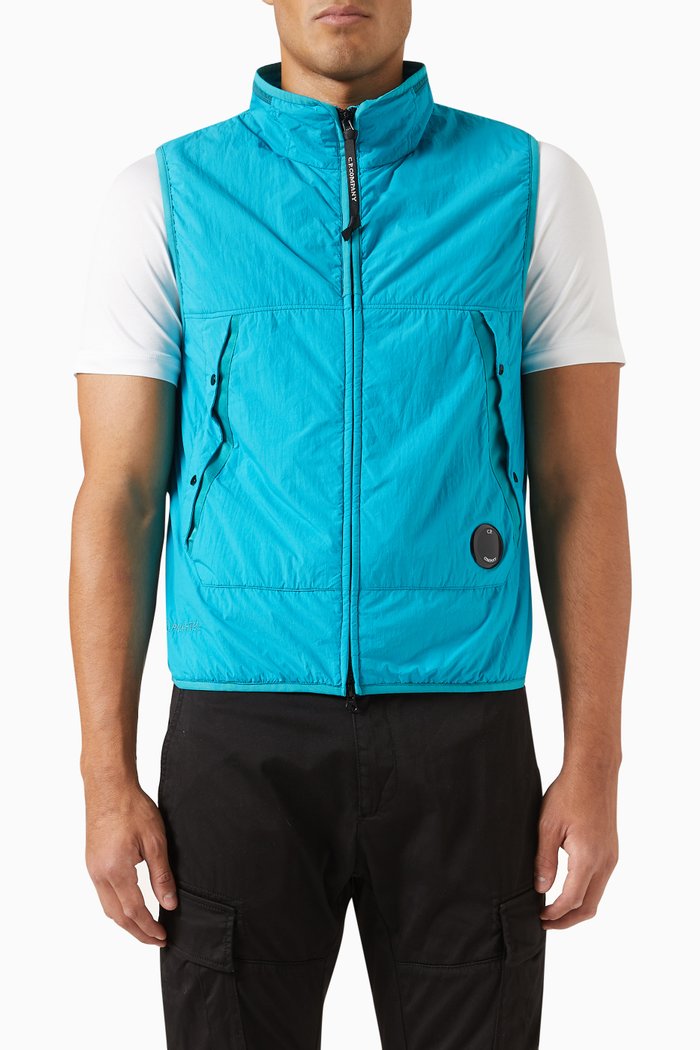 

G.D.P Vest in Nylon, Blue