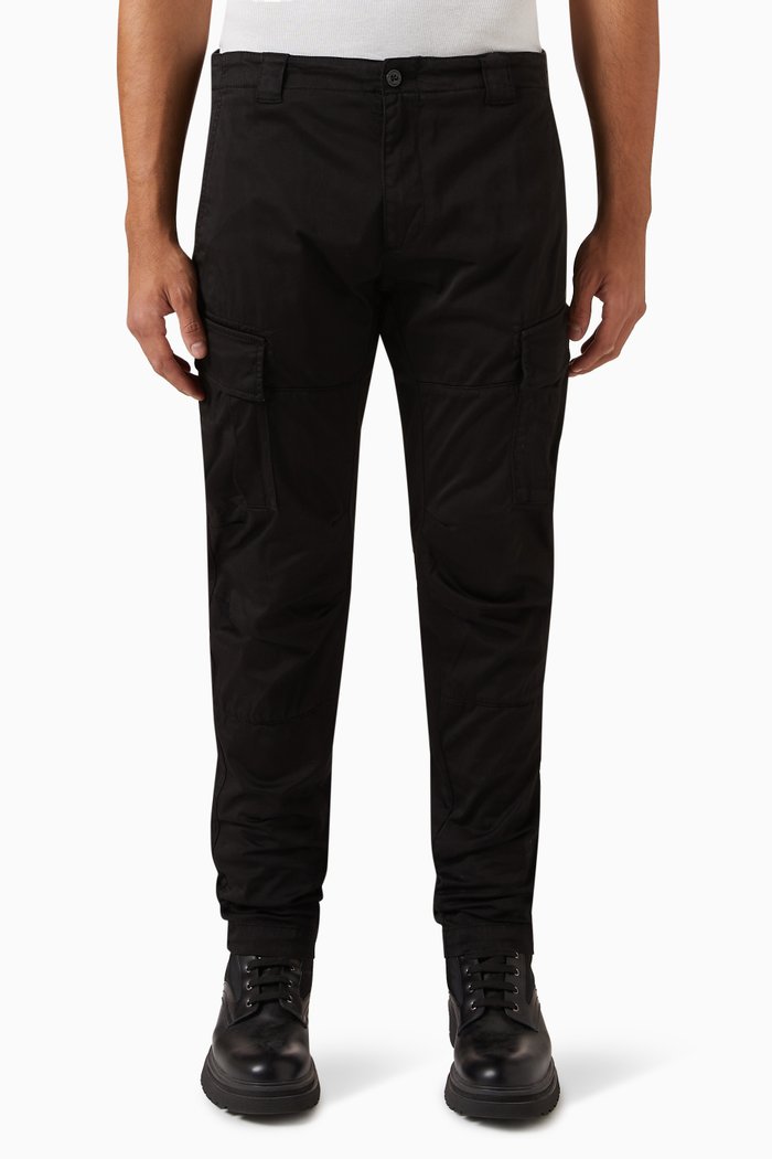 

Lens Cargo Pants in Stretch Sateen, Black