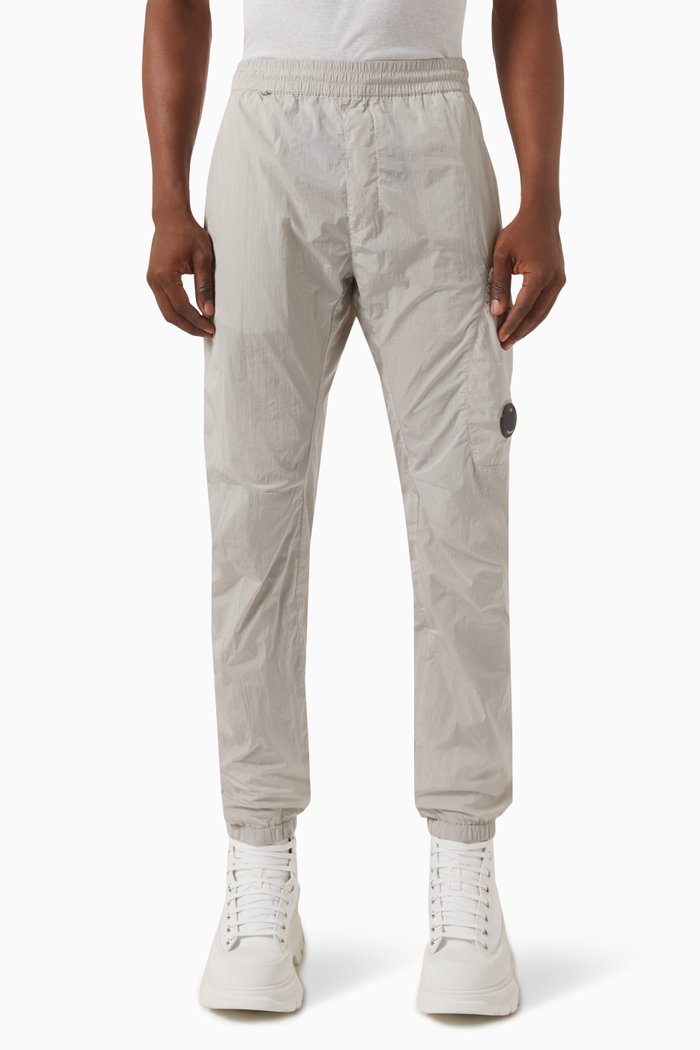 

Chrome Track Pants in Nylon, Grey