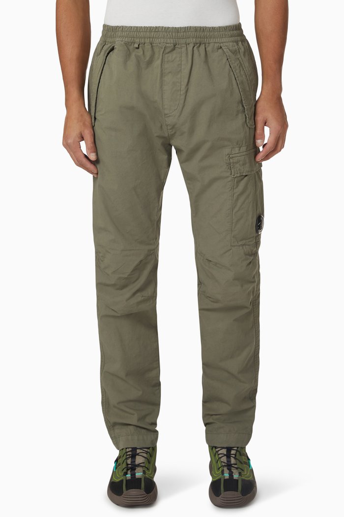 Micro Reps Track Pants in Nylon, Green