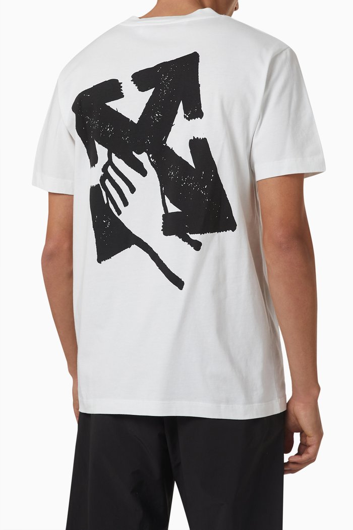 

Hand Arrow T-shirt in Cotton, White
