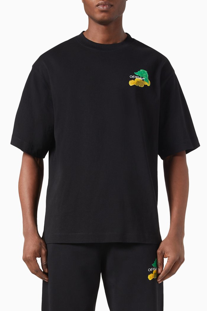 

Brush Arrow Skate T-shirt in Cotton, Black