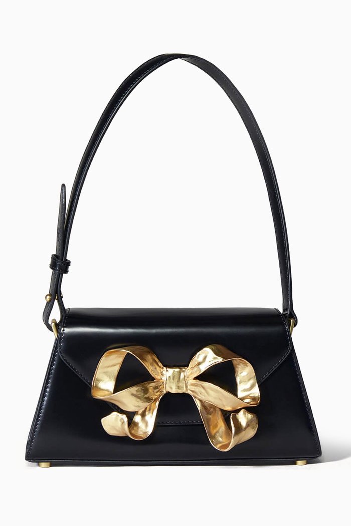 

The Mini Bow Bag in Leather, Black