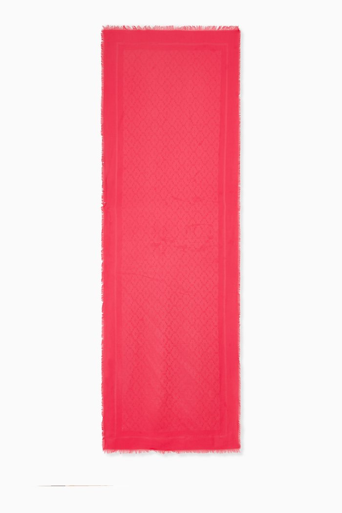 Long Scarf in Viscose-blend, Pink