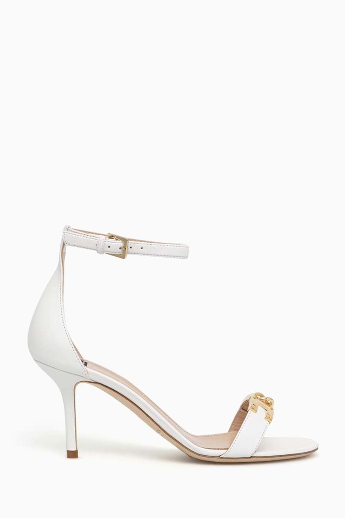 

Chain 70 Sandals in Leather, White