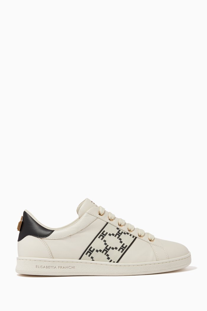 

Logo Low-top Sneakers in Nappa, Neutral