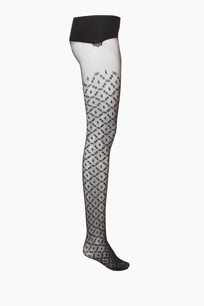 

Logo Knit Tights, Black