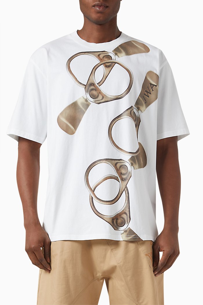 

Printed T-shirt in Cotton Jersey, White