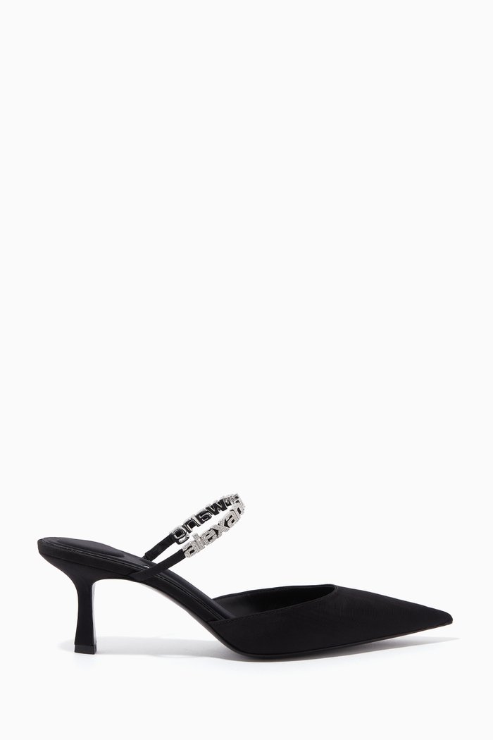 

Delphine Crystal 65 Mules in Fabric, Black