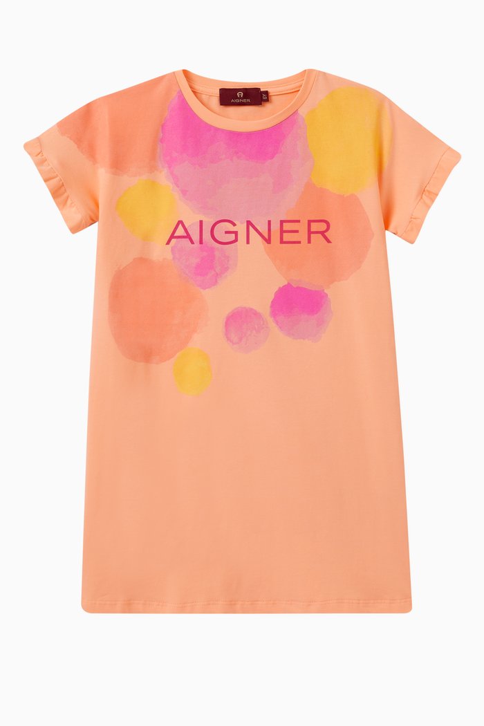

Watercolour Logo T-shirt in Cotton, Orange