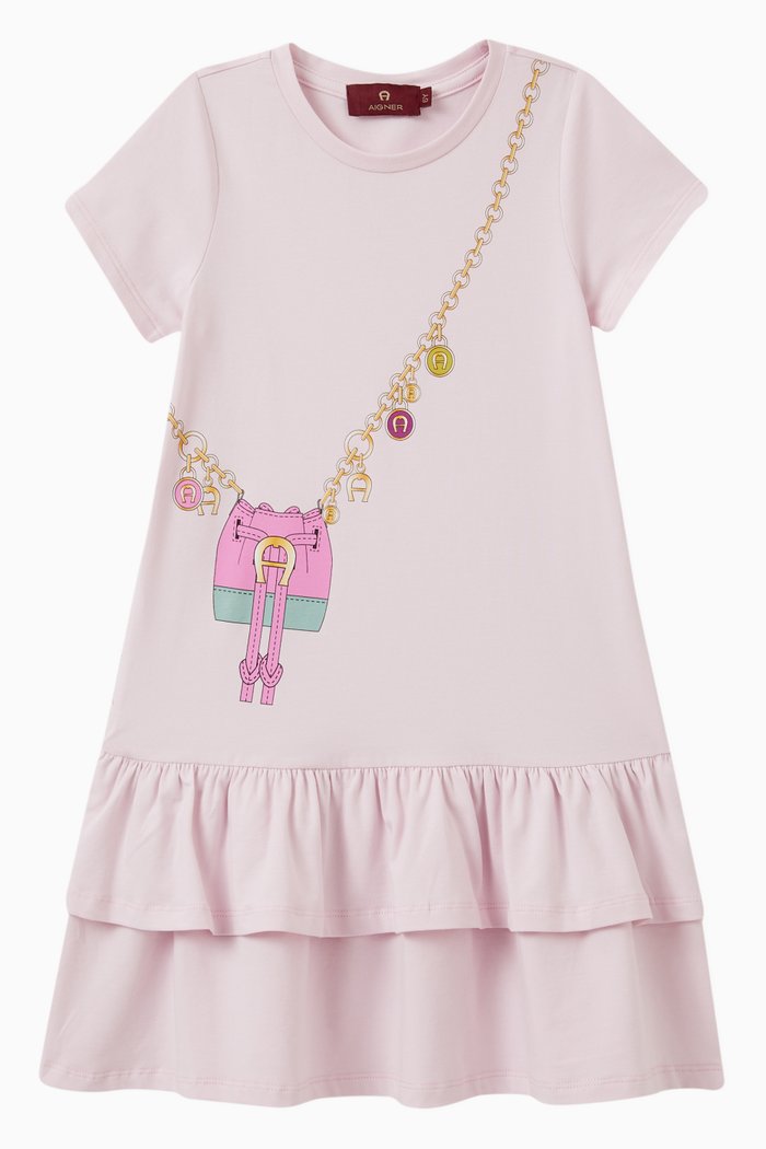 

Handbag T-shirt Dress in Cotton, Pink