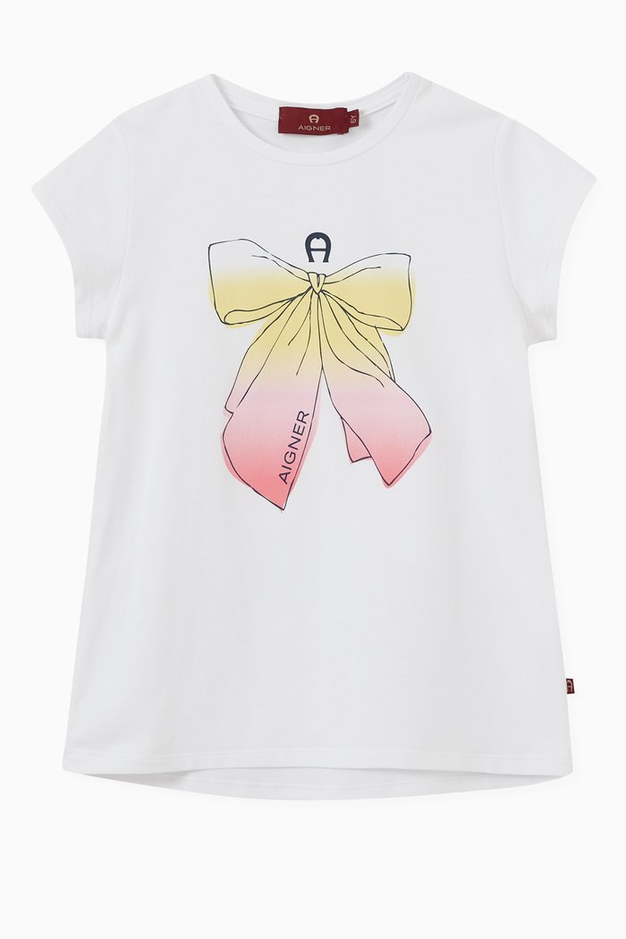 

Bow Logo T-shirt in Cotton, White