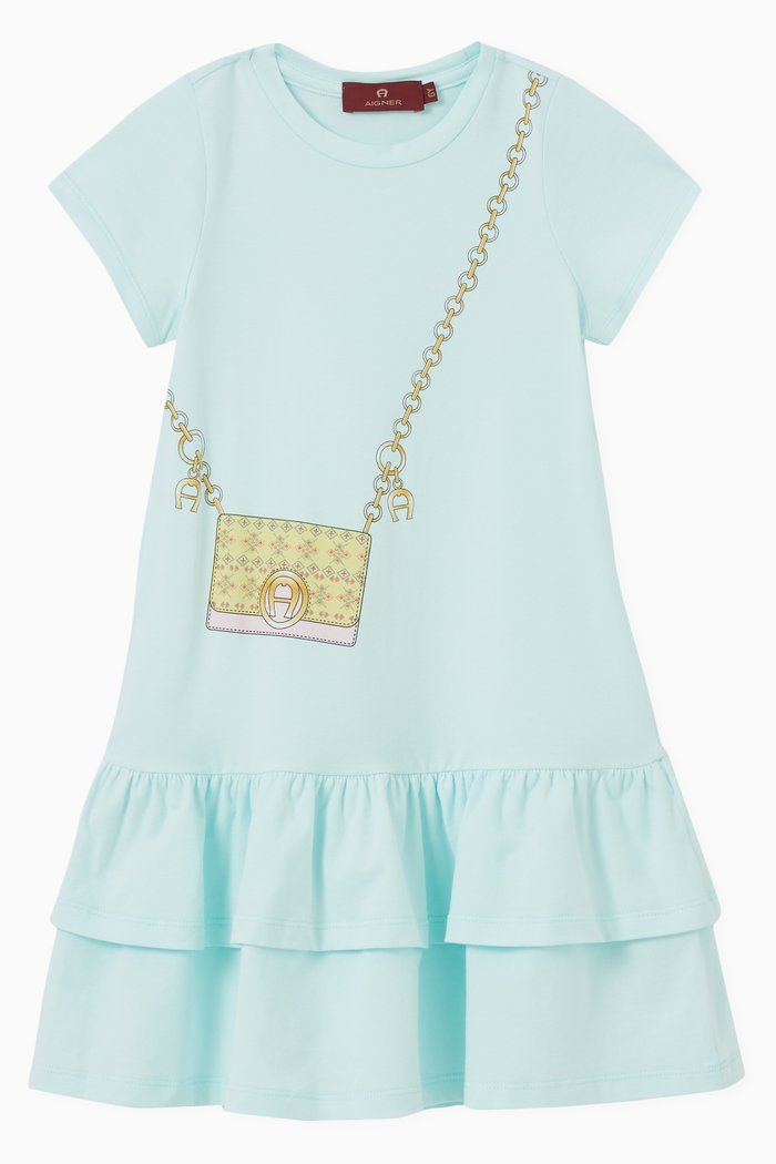 

Micro Bag Dress in Cotton, Blue