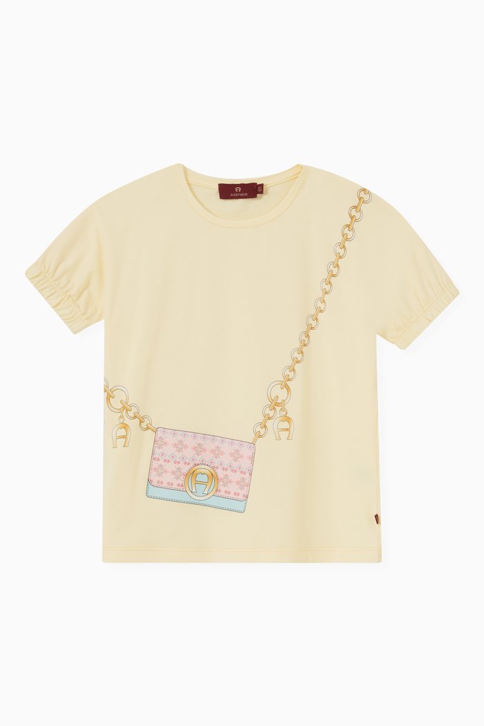 

Bag T-shirt in Cotton-blend, Yellow