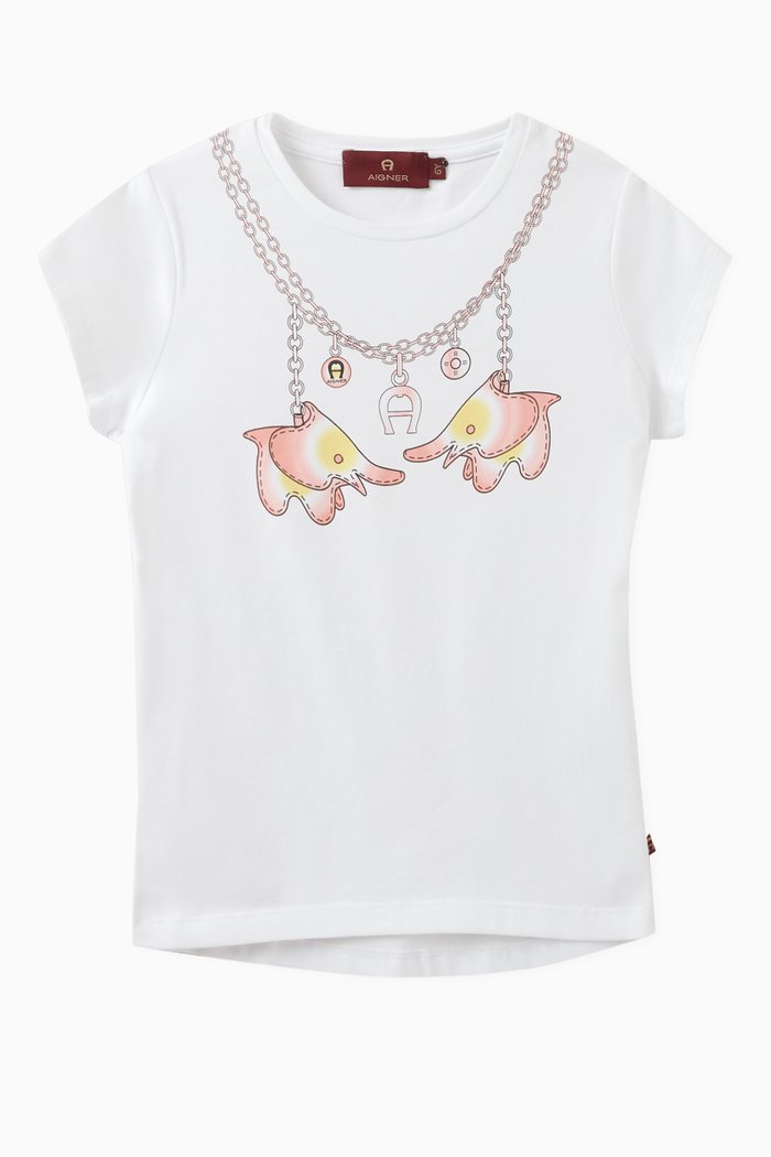 

Elephant T-shirt in Cotton, Orange