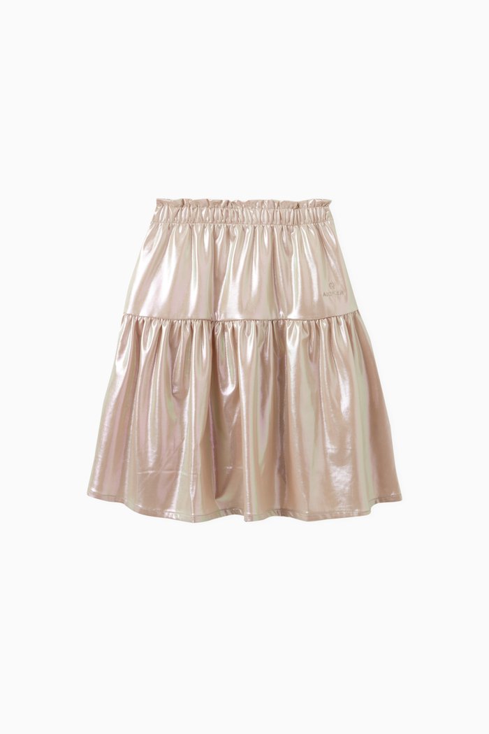 

Metallic Logo Skirt in Polyester, Gold