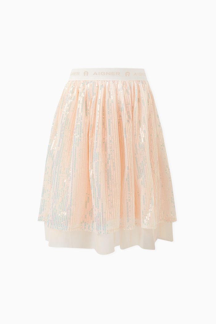 

Iridescent Skirt in Sheer & Tulle, Neutral