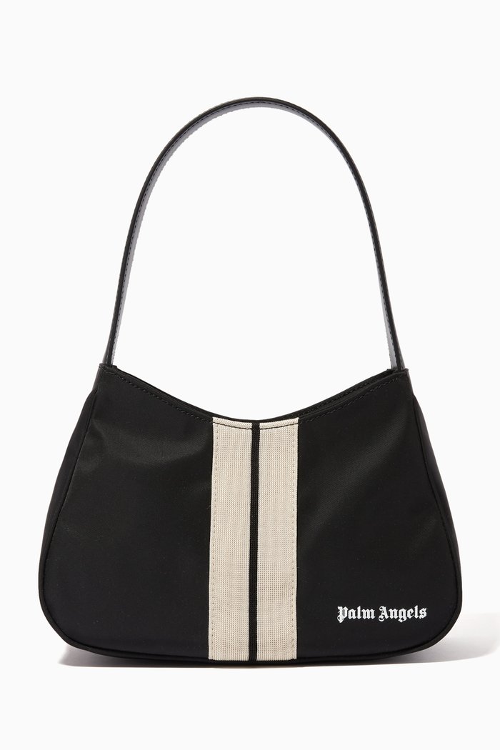 

Venice Track Hobo Bag in Canvas, Black