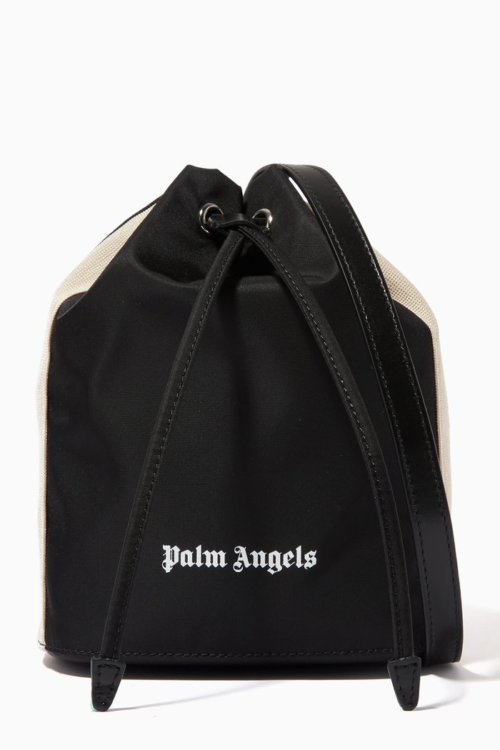 

Venice Track Drawstring Bag in Canvas, Black