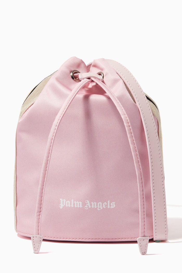 

Venice Track Drawstring Bag in Canvas, Pink