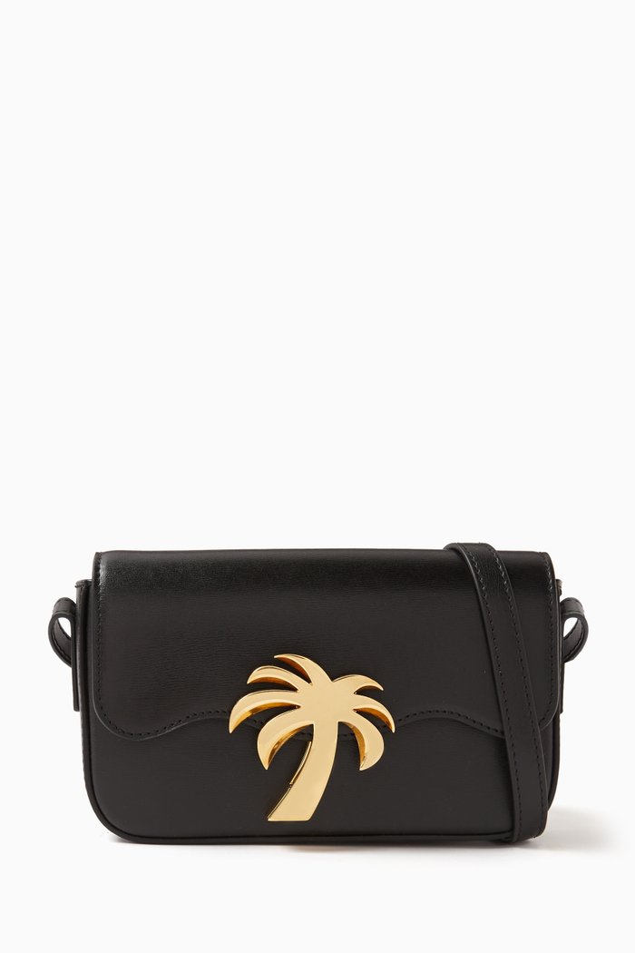 

Palm Beach Bridge Bag in Leather, Black