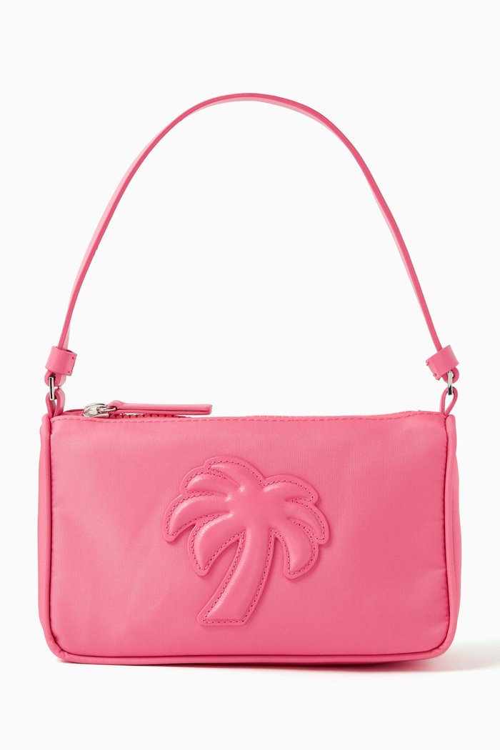 

Big Palm Shoulder Bag in Nylon, Pink