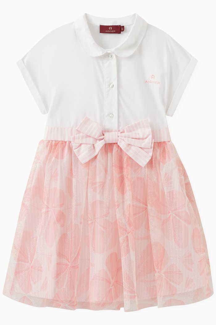 

Bow Dress in Cotton, White