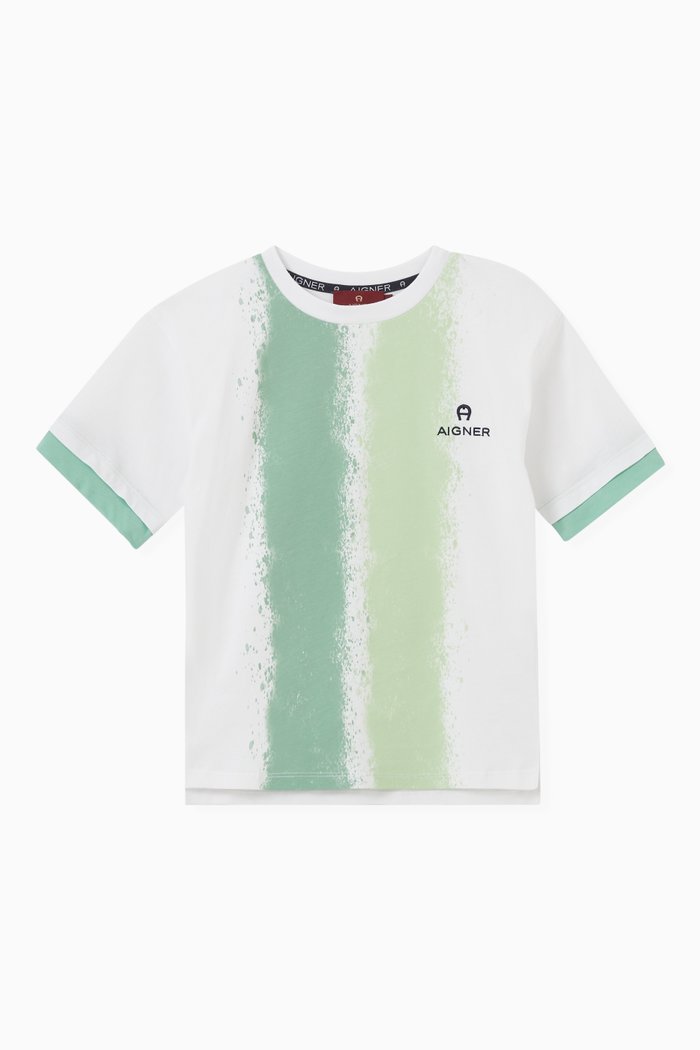 Logo T-shirt in Cotton, Green