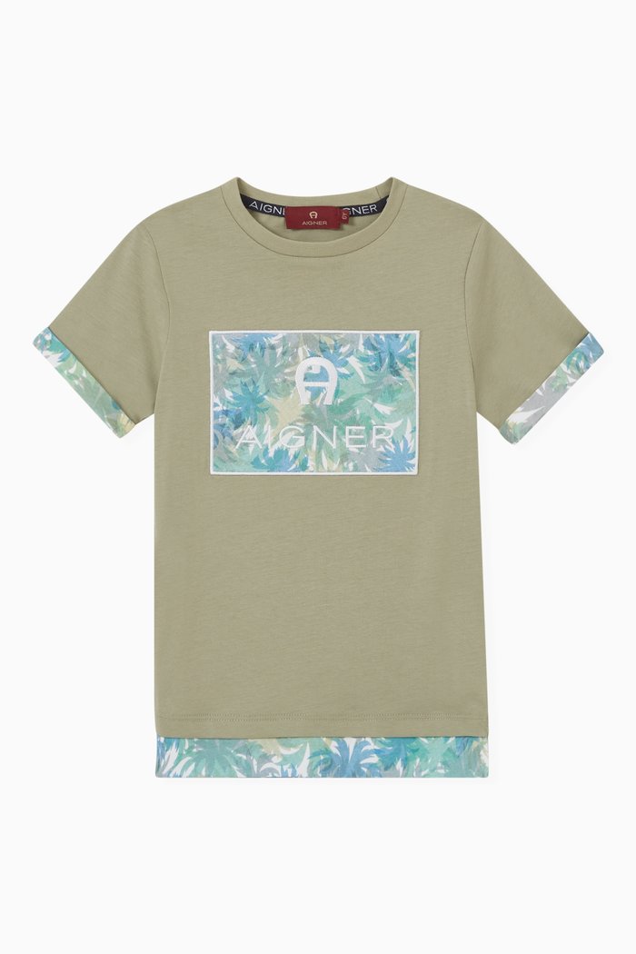 

Logo T-shirt in Cotton, Green