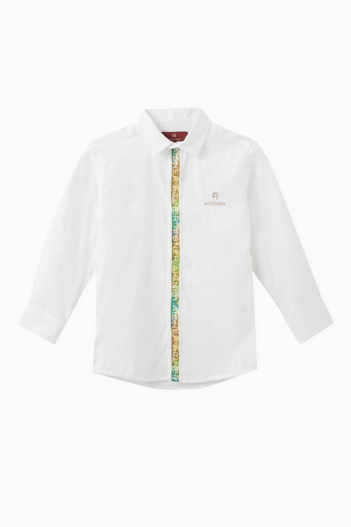 

Logo Tape Shirt in Cotton, White
