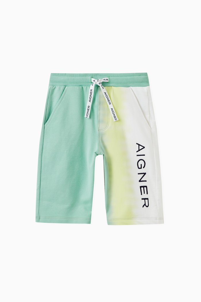 

Ombre Logo Shorts in Cotton, Green