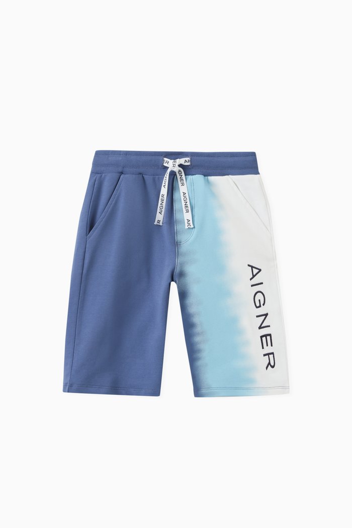 

Ombre Logo Shorts in Cotton, Blue