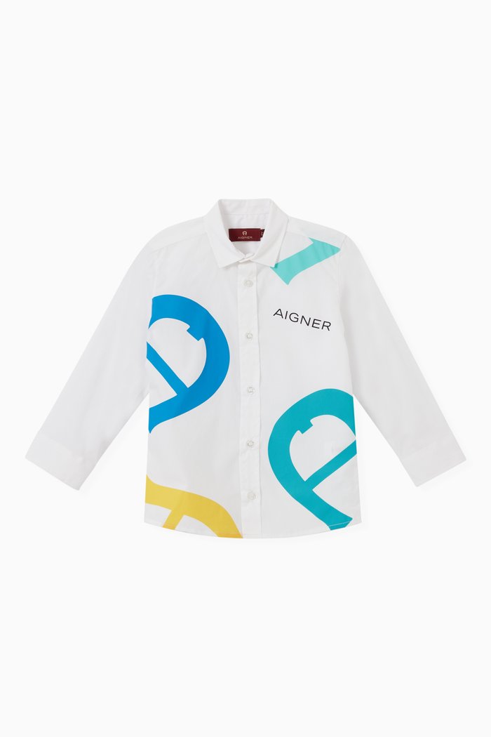 

Logo Shirt in Cotton, White