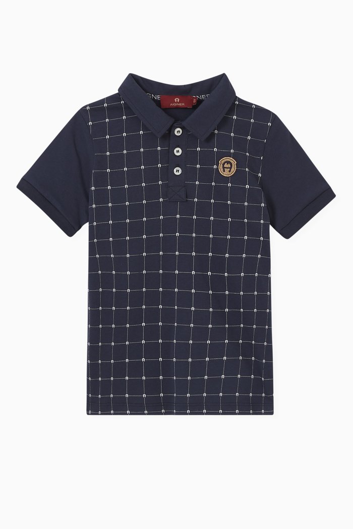 

Logo Polo Shirt in Cotton, Blue