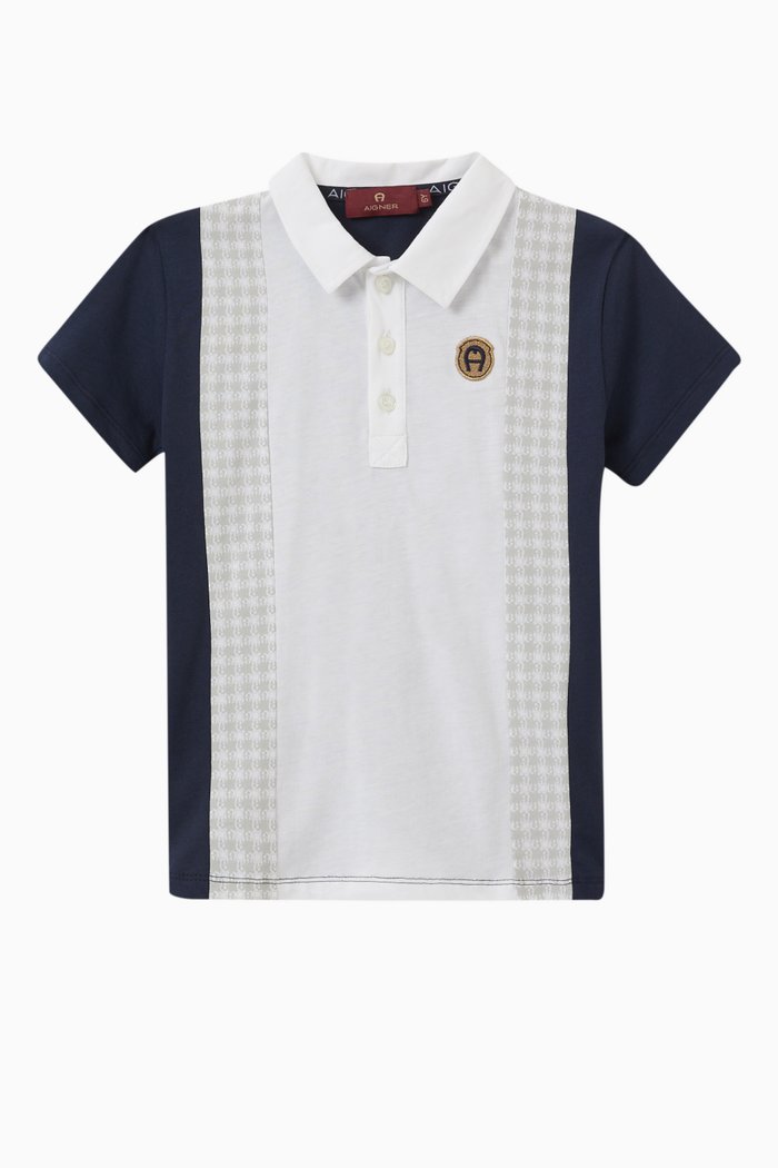 

Logo Polo T-shirt in Cotton, Blue