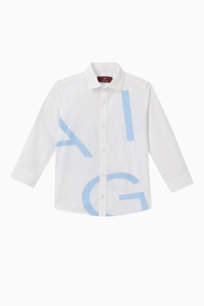 

Logo Shirt in Cotton, White