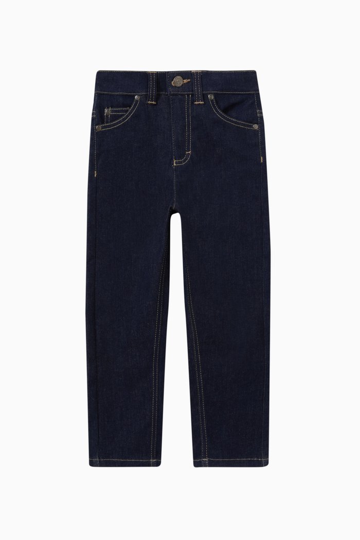 

Logo Denim Trousers in Cotton-blend, Blue