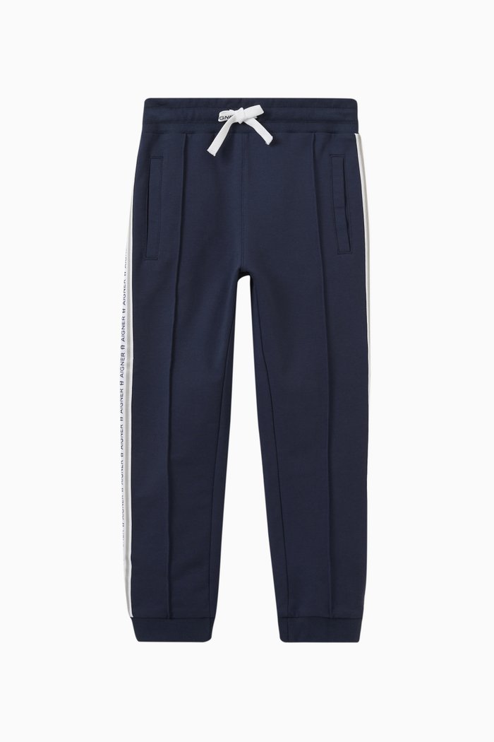 

Logo Tape Pants in Cotton, Blue