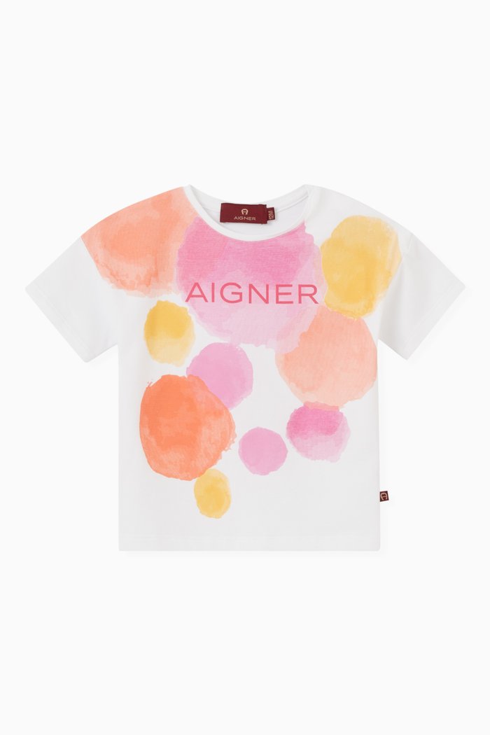 

Watercolour Logo T-shirt in Cotton, White