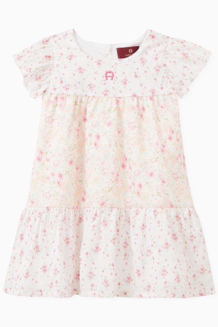 

Floral Dress in Voile, Neutral