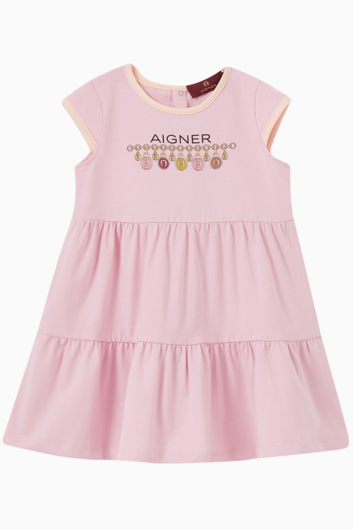 

Graphic Logo T-shirt Dress in Cotton Jersey, Pink