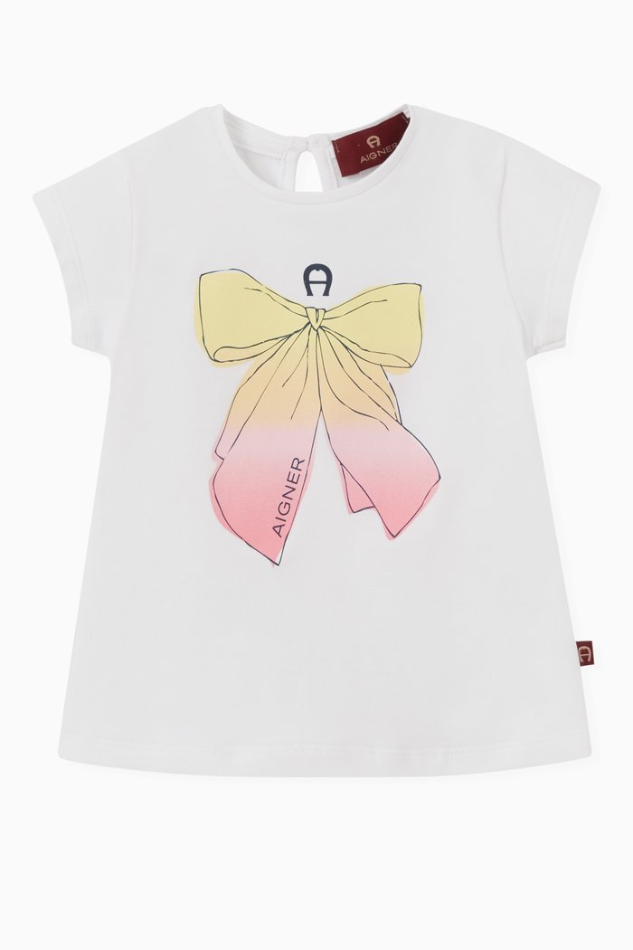 

Logo Graphic Print T-shirt in Cotton, White