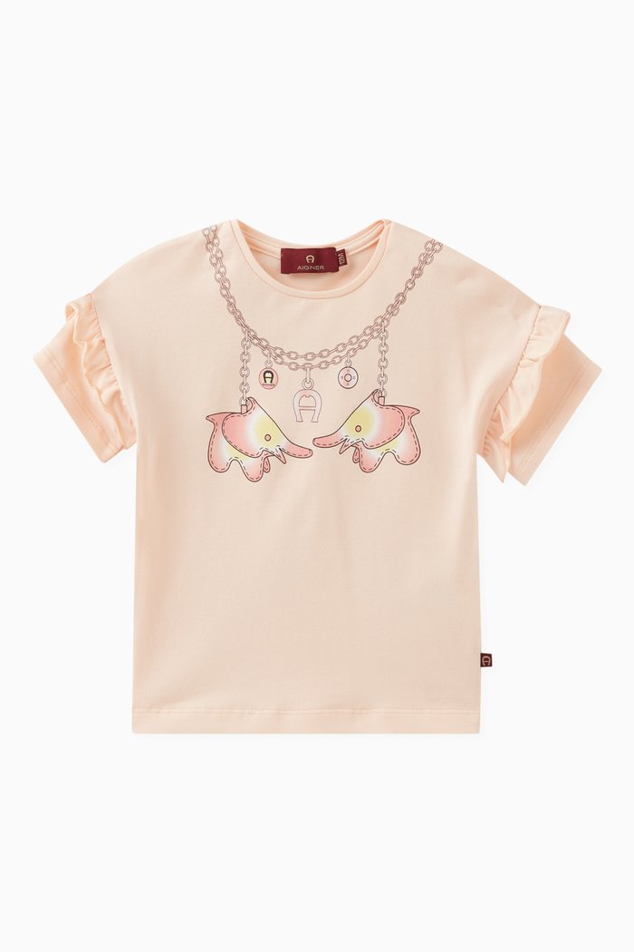 

Elephant T-shirt in Cotton, Orange