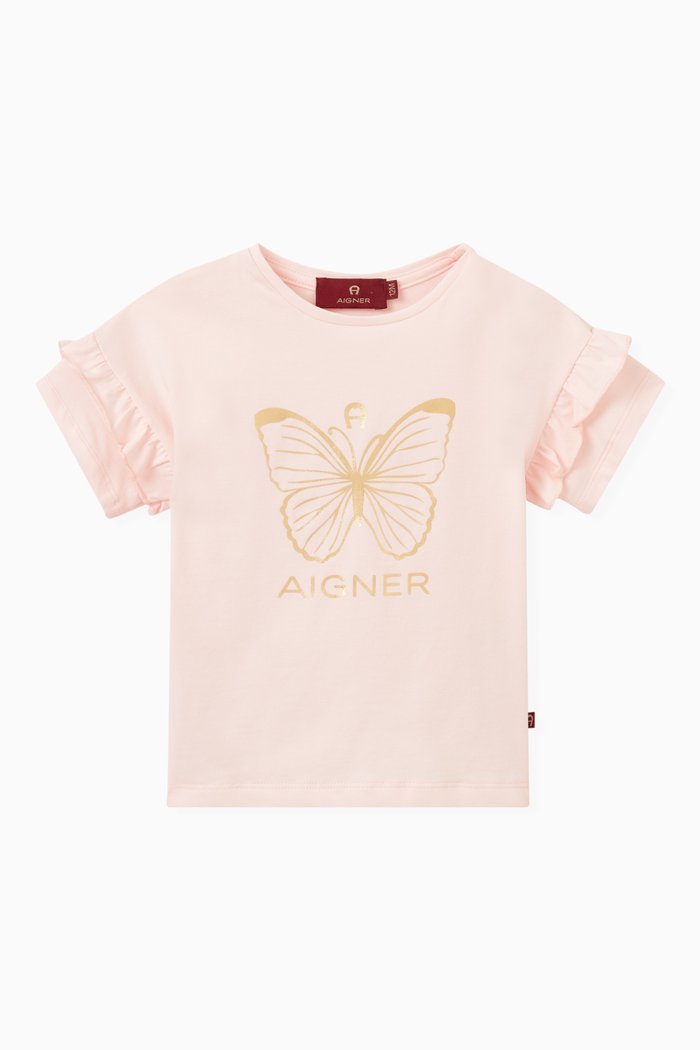 

Butterfly T-shirt in Cotton, Pink