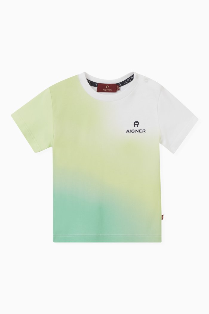 Tie-dye T-shirt in Cotton, Green