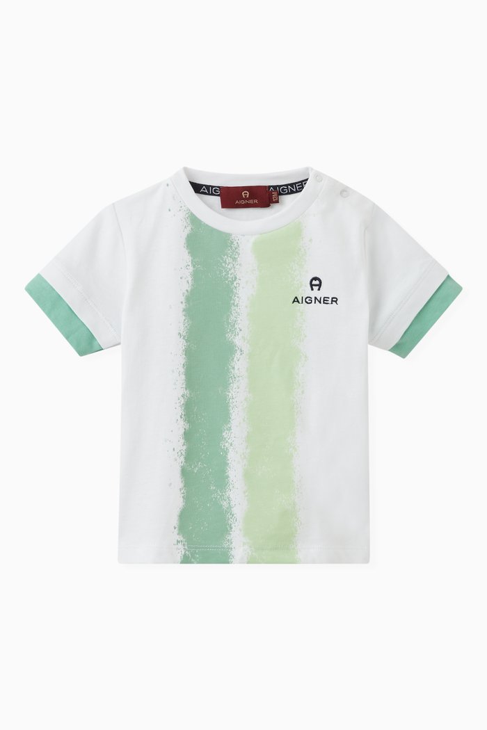 Logo T-shirt in Cotton, Green